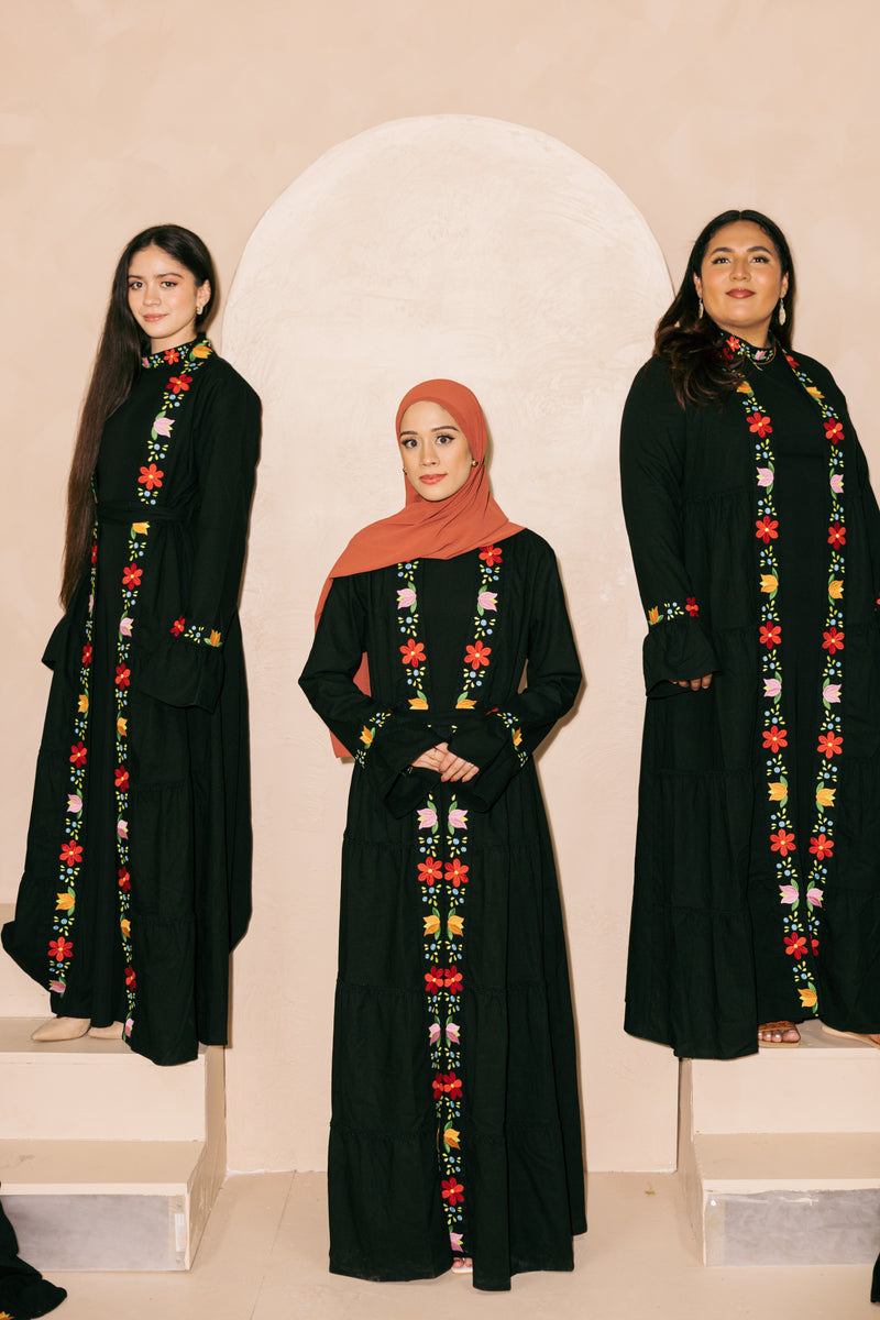 Floral Eclipse Abaya