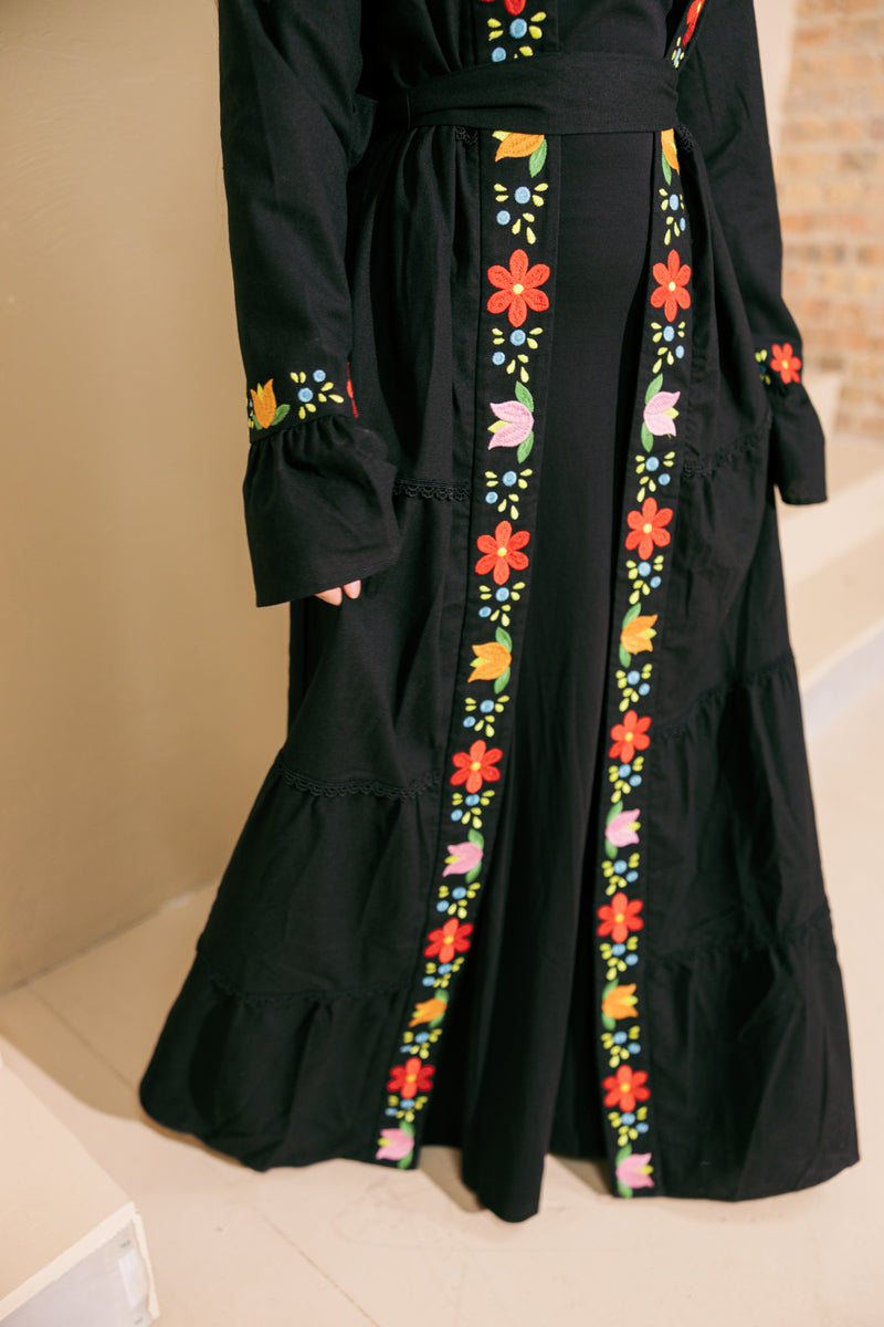 Floral Eclipse Abaya